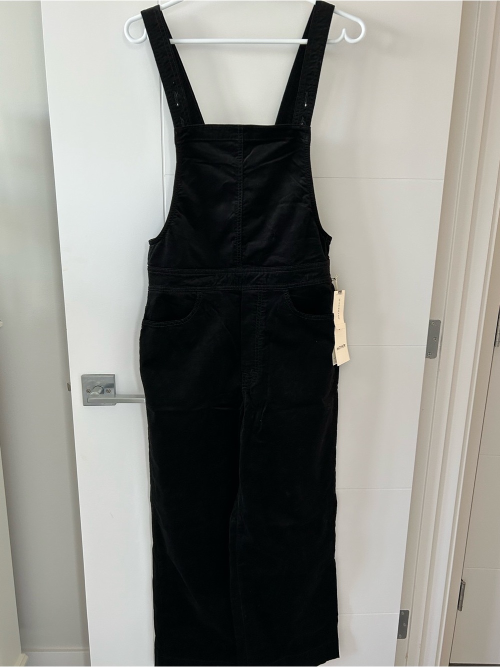 MOTHER Black Overall Jumpsuit